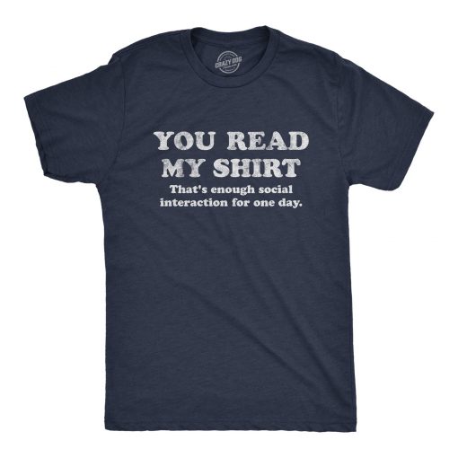 Crazy Dog Men's T-Shirts, Funny Sarcastic Humor Adult Joke Graphic Tees for Guys